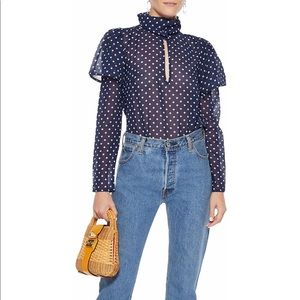 Walter Baker Angelica Polka Dot Blouse Size M NWT